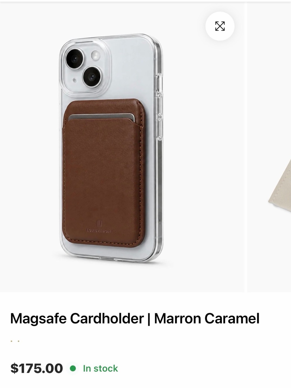 MagSafe Cardholder - Brown Leather (Marron Caramel)